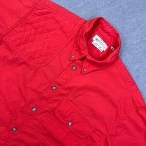 Beretta Shooting‎ Shirt Men's Medium Red Recoil Pad Up Down Short Sleeve Vented